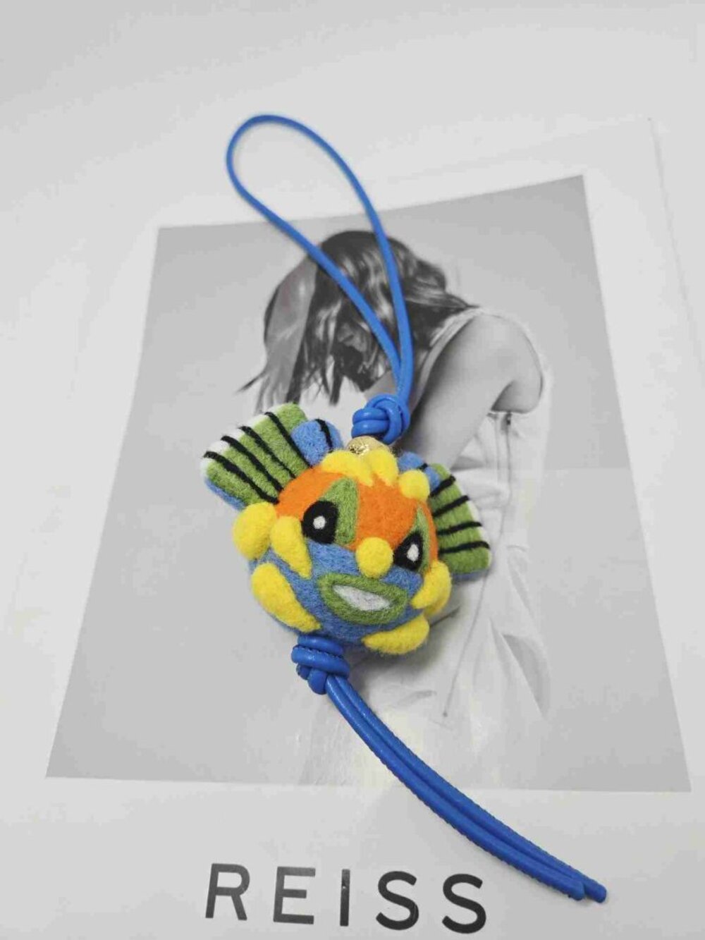 LOEWE Multicolor Wool Felt Fish/Character Bag Charm